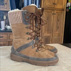 Bearpaw Serena Suede Winter Lace Up Boot